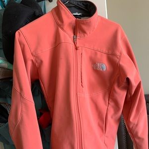 Orange north face jacket